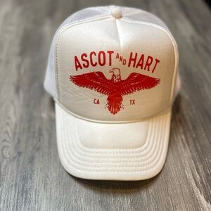 Ascot and Hart Classic White Trucker Hat